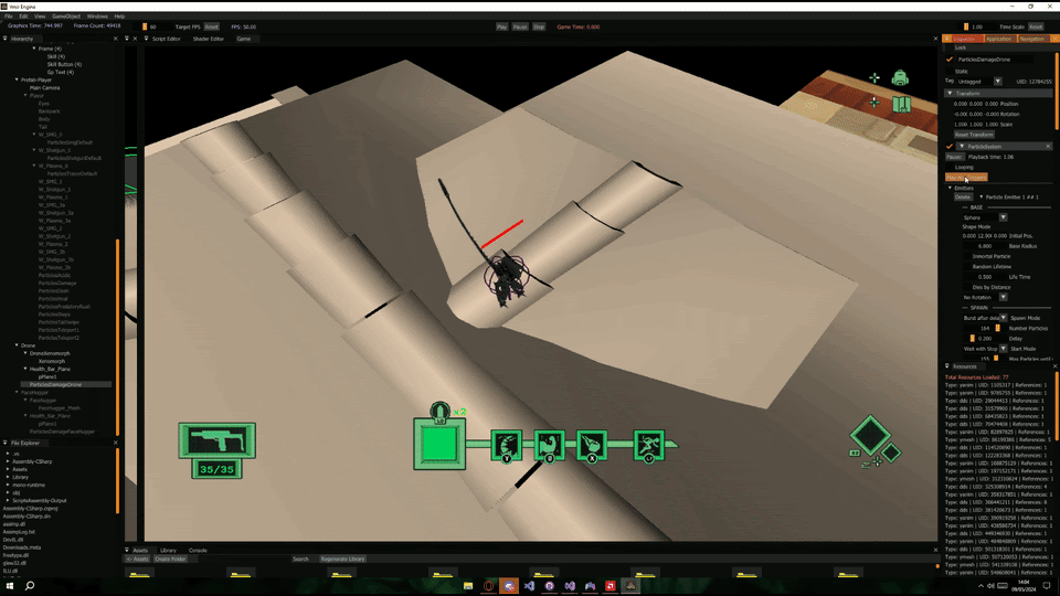 VFX al dañar a un 'Spitter'